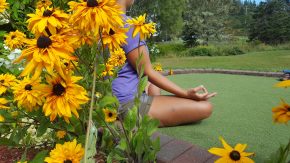 Peaceful Yoga on the Prettiest Mini Golf Course
