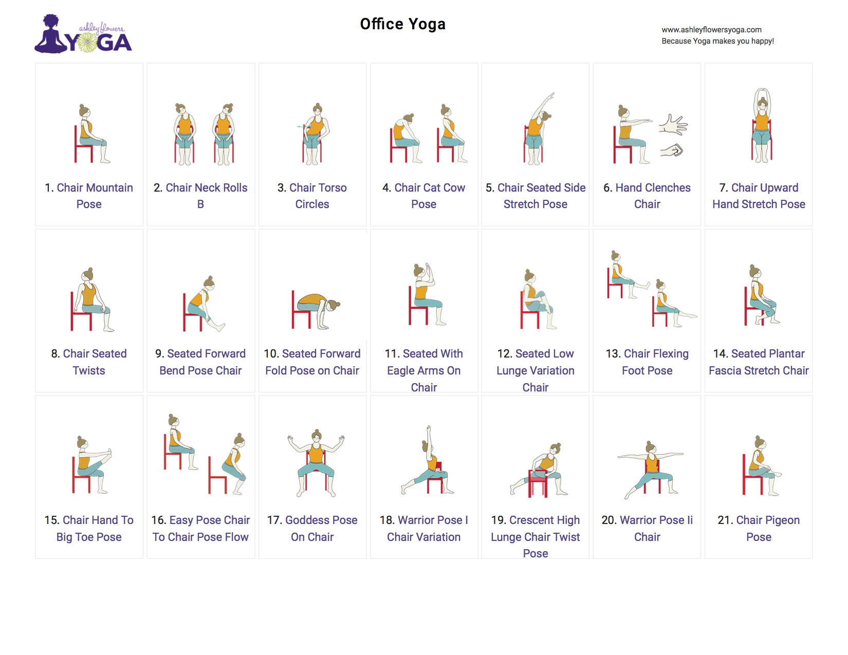 chair yoga for office workers