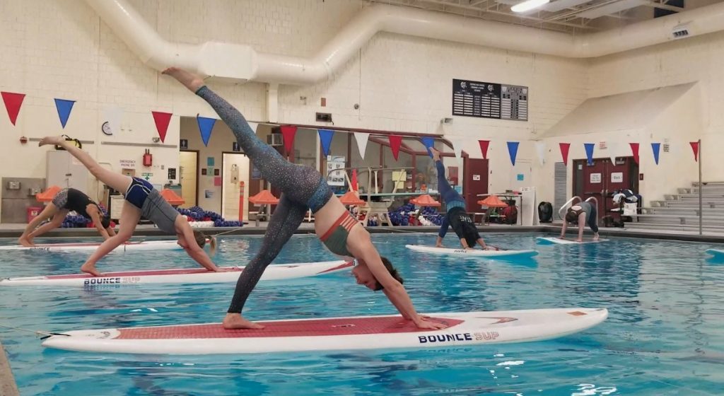 Indoor SUP Yoga at Riverton Photo by Fit Maine Shannon Brian
